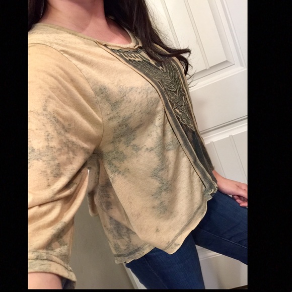 Gimmicks BKE tan mineral wash open back top XS - Picture 2 of 6